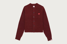 EMBROIDERY HEART BADGE KNIT CARDIGAN