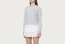 EMBROIDERY HEART BADGE KNIT CARDIGAN