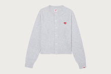 EMBROIDERY HEART BADGE KNIT CARDIGAN