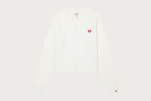 EMBROIDERY HEART BADGE KNIT CARDIGAN