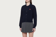 EMBROIDERY HEART BADGE KNIT CARDIGAN