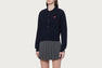 EMBROIDERY HEART BADGE KNIT CARDIGAN