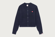 EMBROIDERY HEART BADGE KNIT CARDIGAN