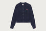 EMBROIDERY HEART BADGE KNIT CARDIGAN