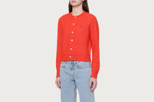 EMBROIDERY HEART BADGE KNIT CARDIGAN