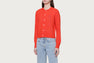 EMBROIDERY HEART BADGE KNIT CARDIGAN