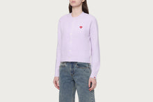 EMBROIDERY HEART BADGE KNIT CARDIGAN