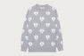 MEDIUM HEART ALL OVER KNIT SWEATER