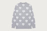 MEDIUM HEART ALL OVER KNIT SWEATER
