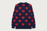 MEDIUM HEART ALL OVER KNIT SWEATER