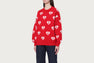 MEDIUM HEART ALL OVER KNIT SWEATER