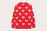 MEDIUM HEART ALL OVER KNIT SWEATER