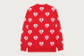 MEDIUM HEART ALL OVER KNIT SWEATER