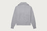 BIG APEE HEART COLLEGE PRINT HALF ZIP KNIT SWEATER