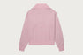 BIG APEE HEART COLLEGE PRINT HALF ZIP KNIT SWEATER