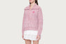 APEE ZIP UP MELANGE KNIT ZIP HOODIE