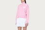 APEE HEART HALF ZIP KNIT SWEATER
