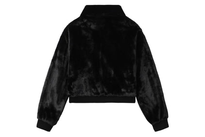 FAUX FUR ZIP UP JACKET