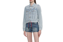 INDIGO STRIPE DENIM JACKET