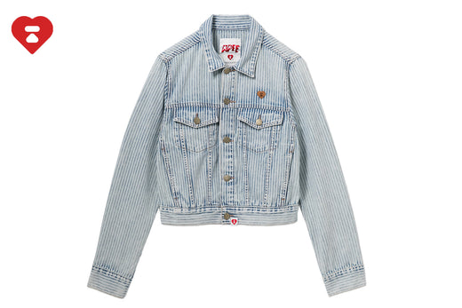 INDIGO STRIPE DENIM JACKET