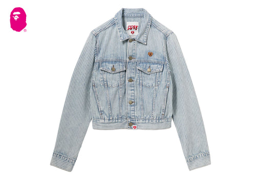 INDIGO STRIPE DENIM JACKET
