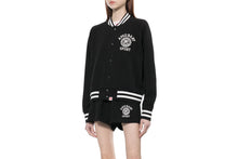 COLLEGE EMBROIDERY BASEBALL SWEAT JACKET