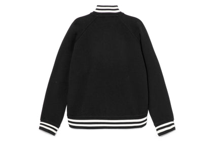 COLLEGE EMBROIDERY BASEBALL SWEAT JACKET