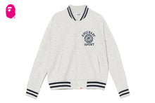 COLLEGE EMBROIDERY BASEBALL SWEAT JACKET