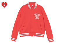 COLLEGE EMBROIDERY BASEBALL SWEAT JACKET