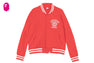 COLLEGE EMBROIDERY BASEBALL SWEAT JACKET