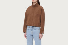 FUNNEL NECK SUEDE JACKET