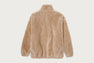 FAUX FUR MOCK NECK ZIP UP JACKET