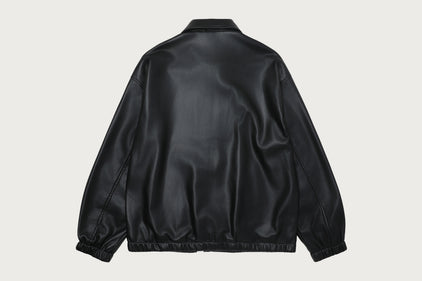 HEART RIVET FAUX LEATHER JACKET