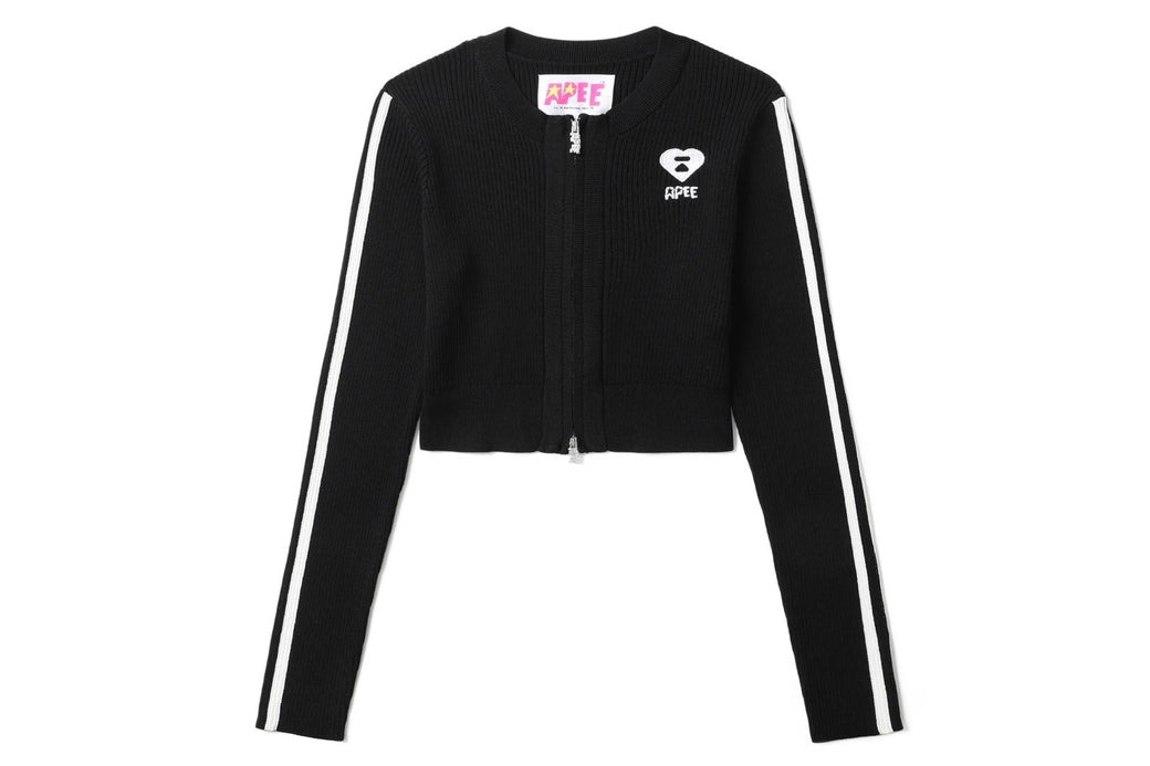 トップス ACLENT Emblem short zip knit top KIC_150-5065-00469-911_prod1.