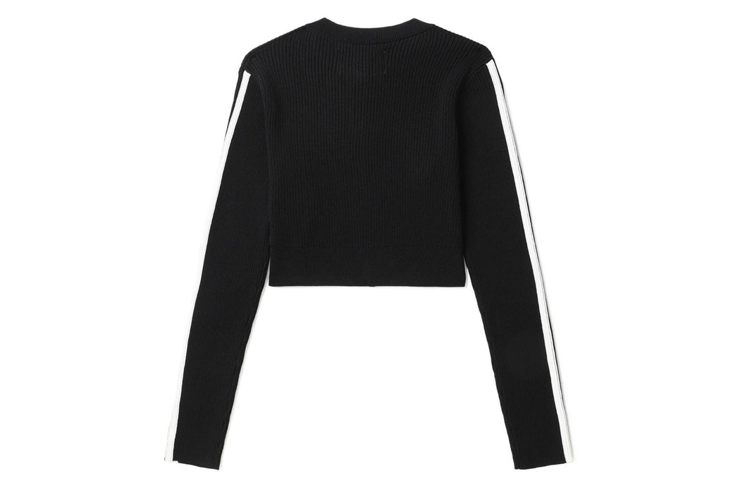 RIBBLED ZIP UP KNIT TOP | bape.com