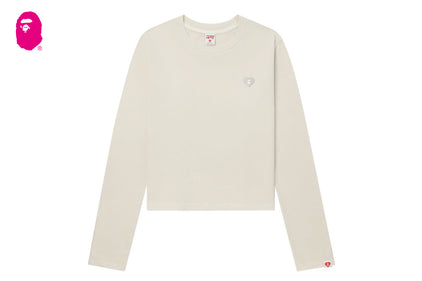 HEART BADGE PIGMENT DYE LONG SLEEVE T-SHIRT