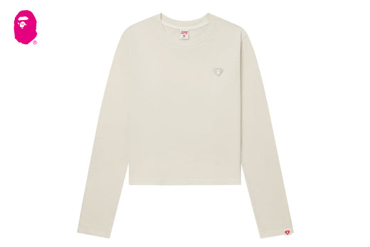HEART BADGE PIGMENT DYE LONG SLEEVE T-SHIRT