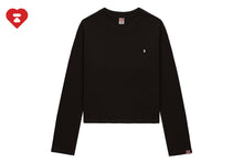 HEART BADGE PIGMENT DYE LONG SLEEVE T-SHIRT
