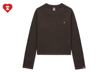 HEART BADGE PIGMENT DYE LONG SLEEVE T-SHIRT