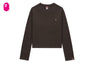 HEART BADGE PIGMENT DYE LONG SLEEVE T-SHIRT