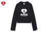 HEART PRINTED LONG SLEEVE T-SHIRT
