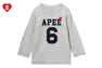 APPLIQUE PATCH AND HEART EMBROIDERY LS TEE