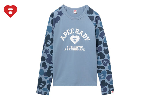 BAPE APEE CAMO SLEEVES RAGLAN TEE　MSize CAMO SLEEVES RAGLAN LS TEE | bape.com