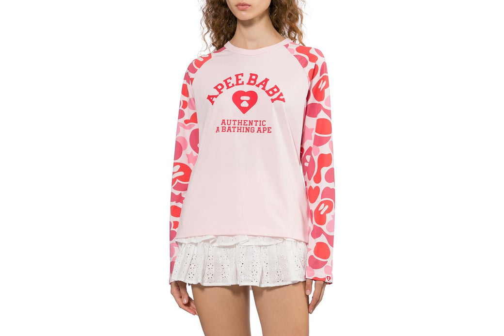 CAMO SLEEVES RAGLAN LS TEE | bape.com