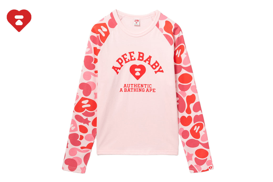 CAMO SLEEVES RAGLAN LS TEE | bape.com