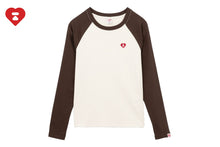 HEART BADGE RAGLAN LS TEE