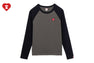 HEART BADGE RAGLAN LS TEE