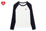 HEART BADGE RAGLAN LS TEE