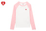 HEART BADGE RAGLAN LS TEE