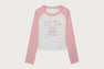 APEE CUTIE BEAR RAGLAN LS TEE